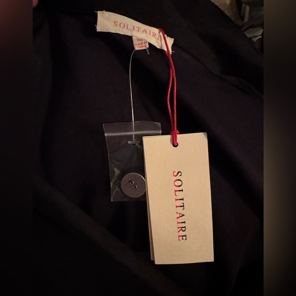 Solitaire for Anthropologie black faux suede 2 button blazer NWT - Picture 7 of 11